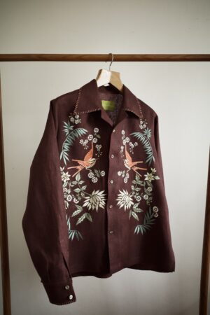 Pumpkin Chinoiserie Long Sleeve Shirt