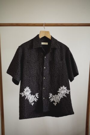 Embroidered Floral Cloque Shirt