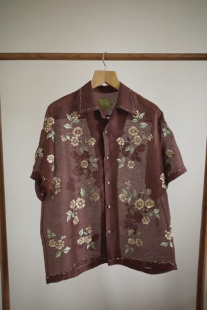 Spring Blossoms Silk Linen Shirt